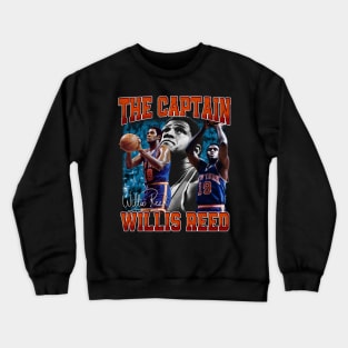 Willis Reed The Captain Basketball Legend Signature Vintage Retro 80s 90s Bootleg Rap Style Crewneck Sweatshirt